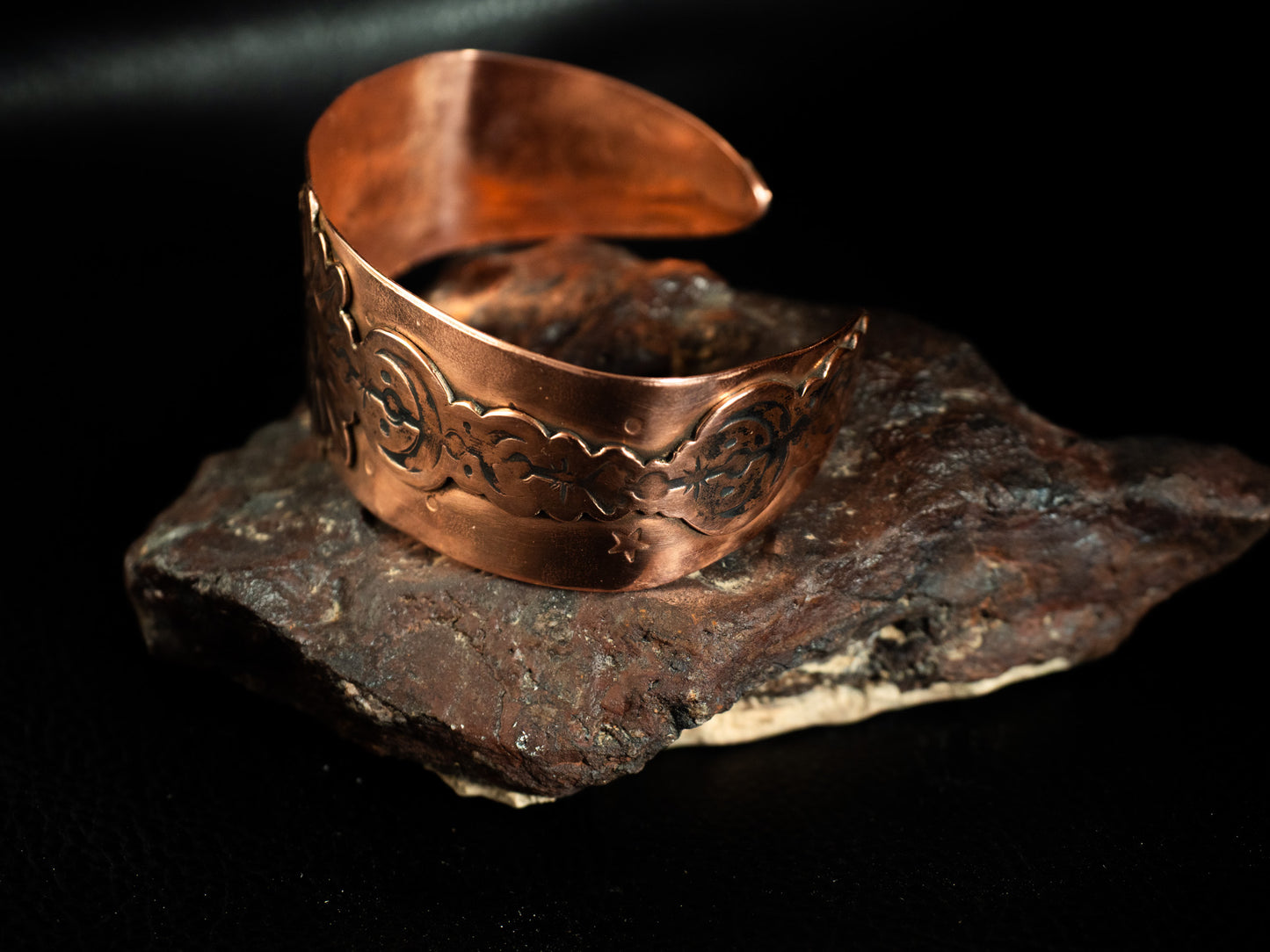 Copper Celestial Cuff Bracelet
