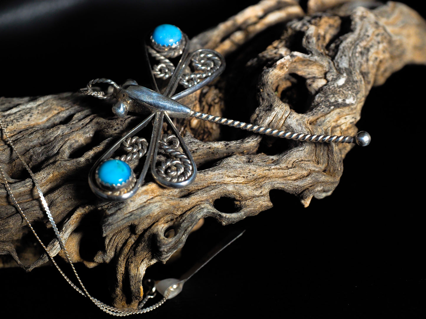 Sterling Silver Dragonfly Pendant Necklace