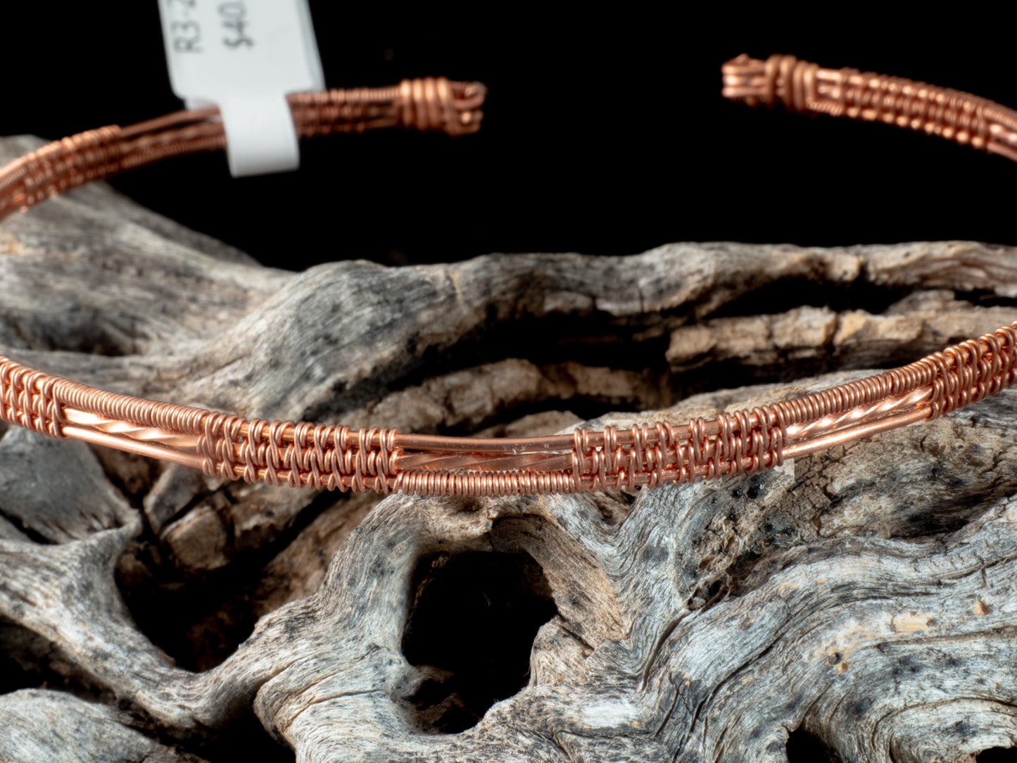 Handmade Copper Wire Braided Cuff Bracelet