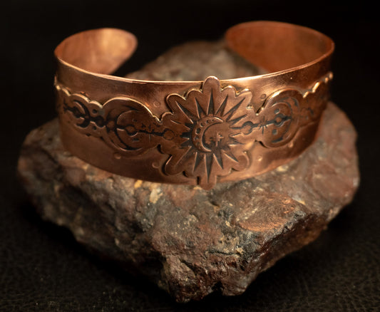 Copper Celestial Cuff Bracelet