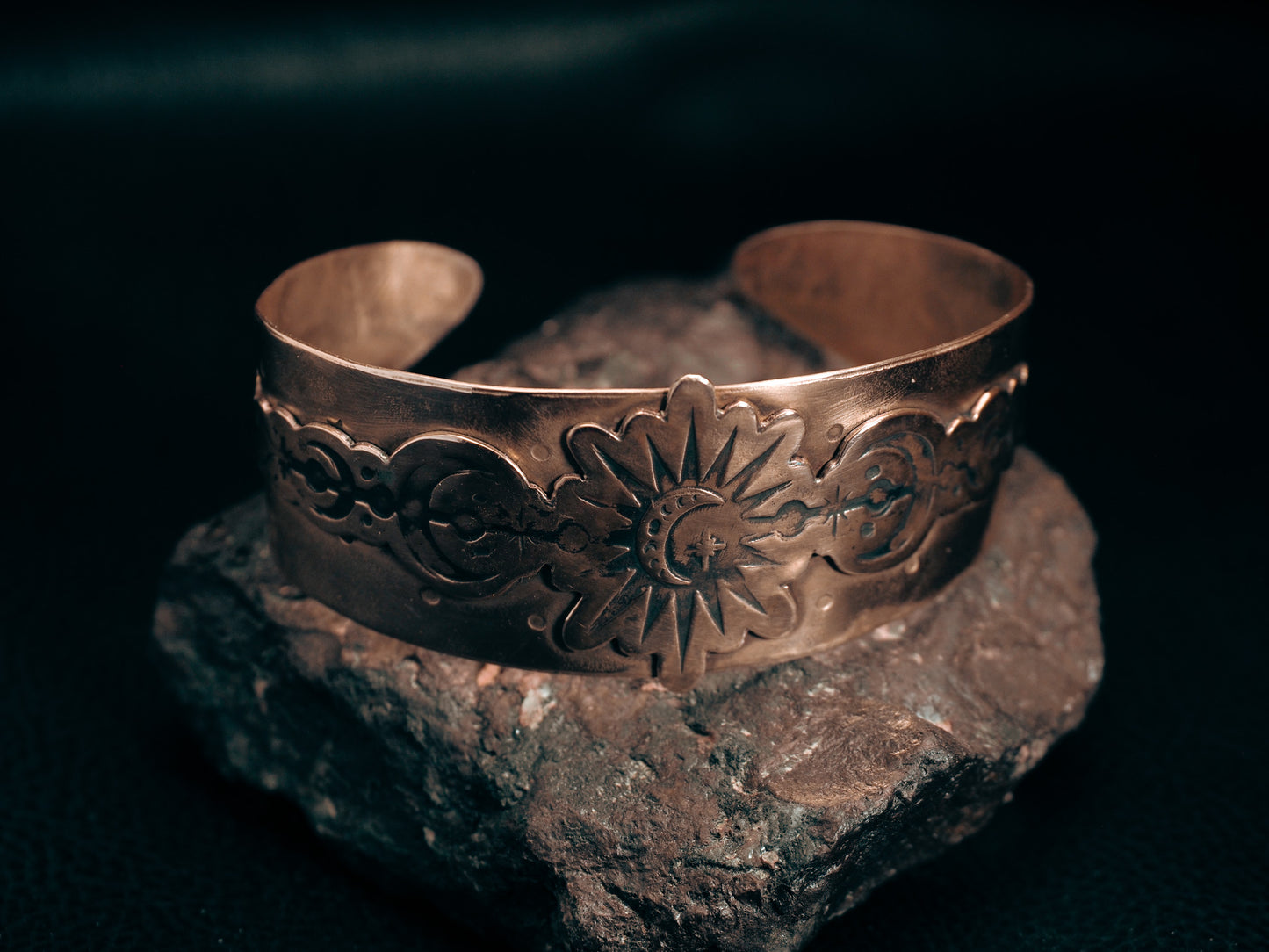 Copper Celestial Cuff Bracelet