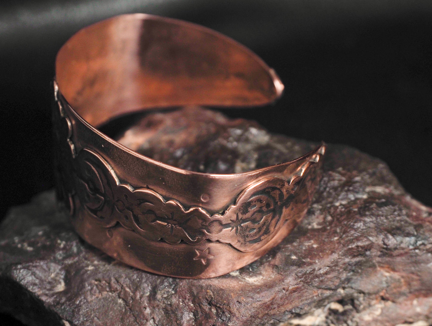 Copper Celestial Cuff Bracelet