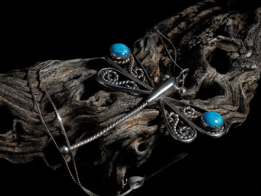 Sterling Silver Dragonfly Pendant Necklace