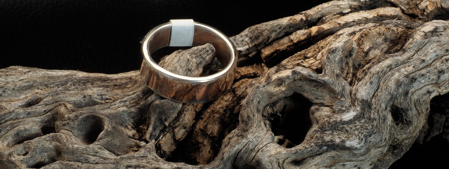 Handcrafted Twisted Copper & Sterling Silver Band Ring
