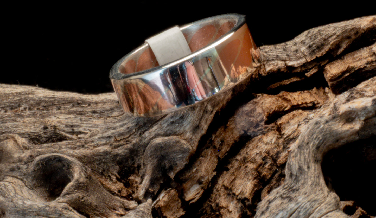 Handcrafted Twisted Copper & Sterling Silver Band Ring